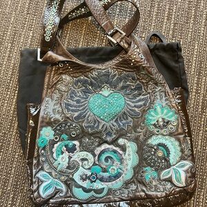 Kippy’s Brown and Teal Women's Bag